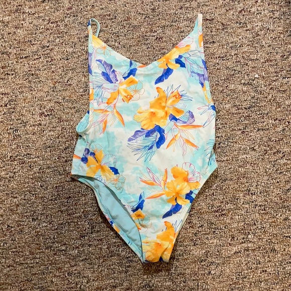 Xhilaration Floral One Piece Swimsuit - Picture 1 of 3